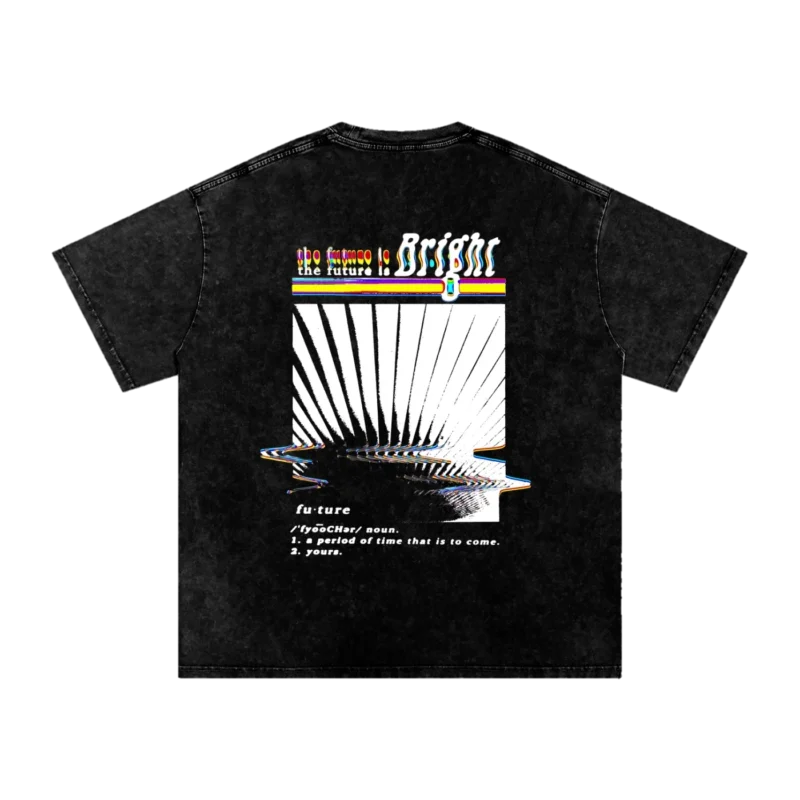 The Future Is Bright Tee – Black, back